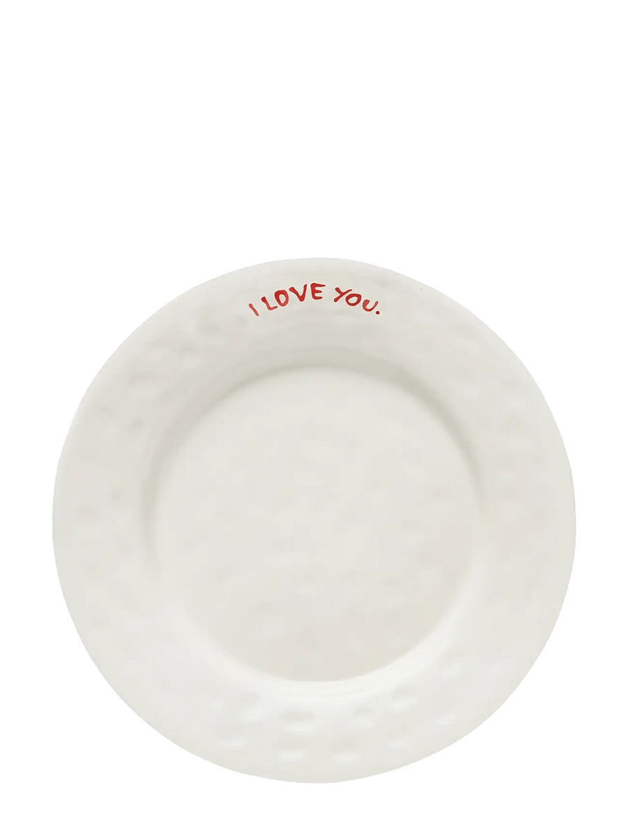 Anna + Nina - I Love You Breakfast Plate - frühstücksteller - white - 0