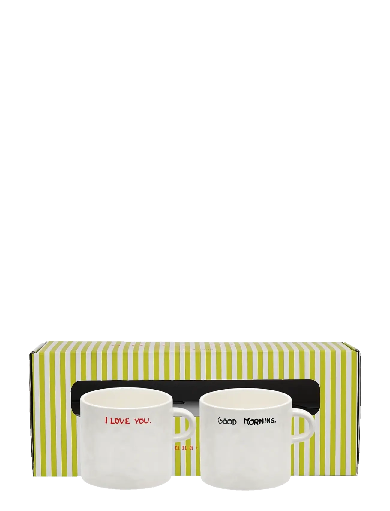 Anna + Nina Perfect Morning Tea Mug Set Of 2, Tea Kop, Hvid, Str: ONE SIZE