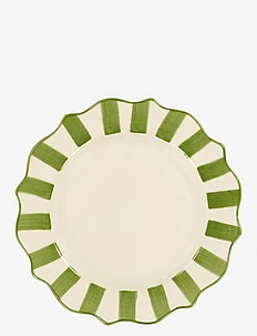 Green Scalloped Breakfast Plate, Anna + Nina
