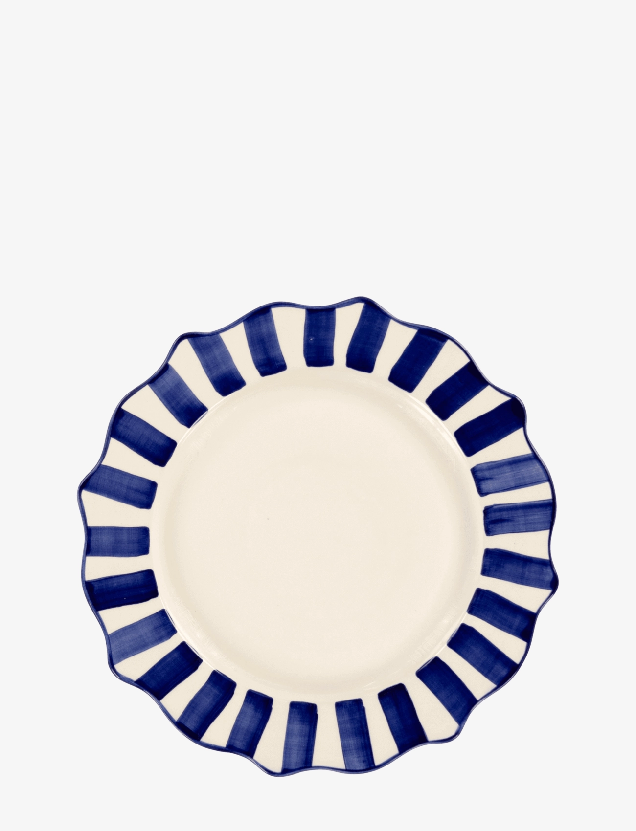 Anna + Nina Blue Scalloped Dinner Plate