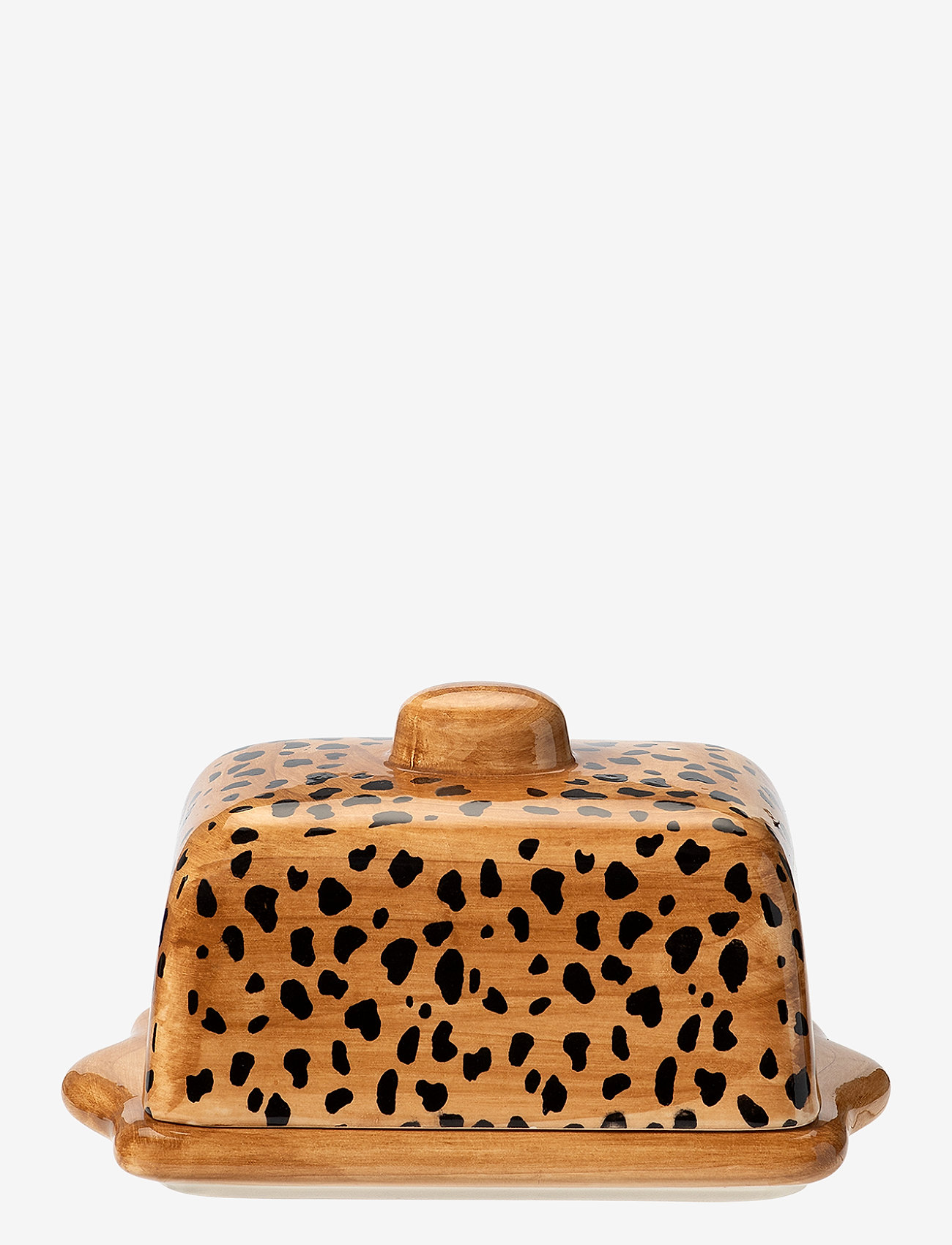 Anna + Nina - Leopard Butter Dish - butterdosen - brown - 1