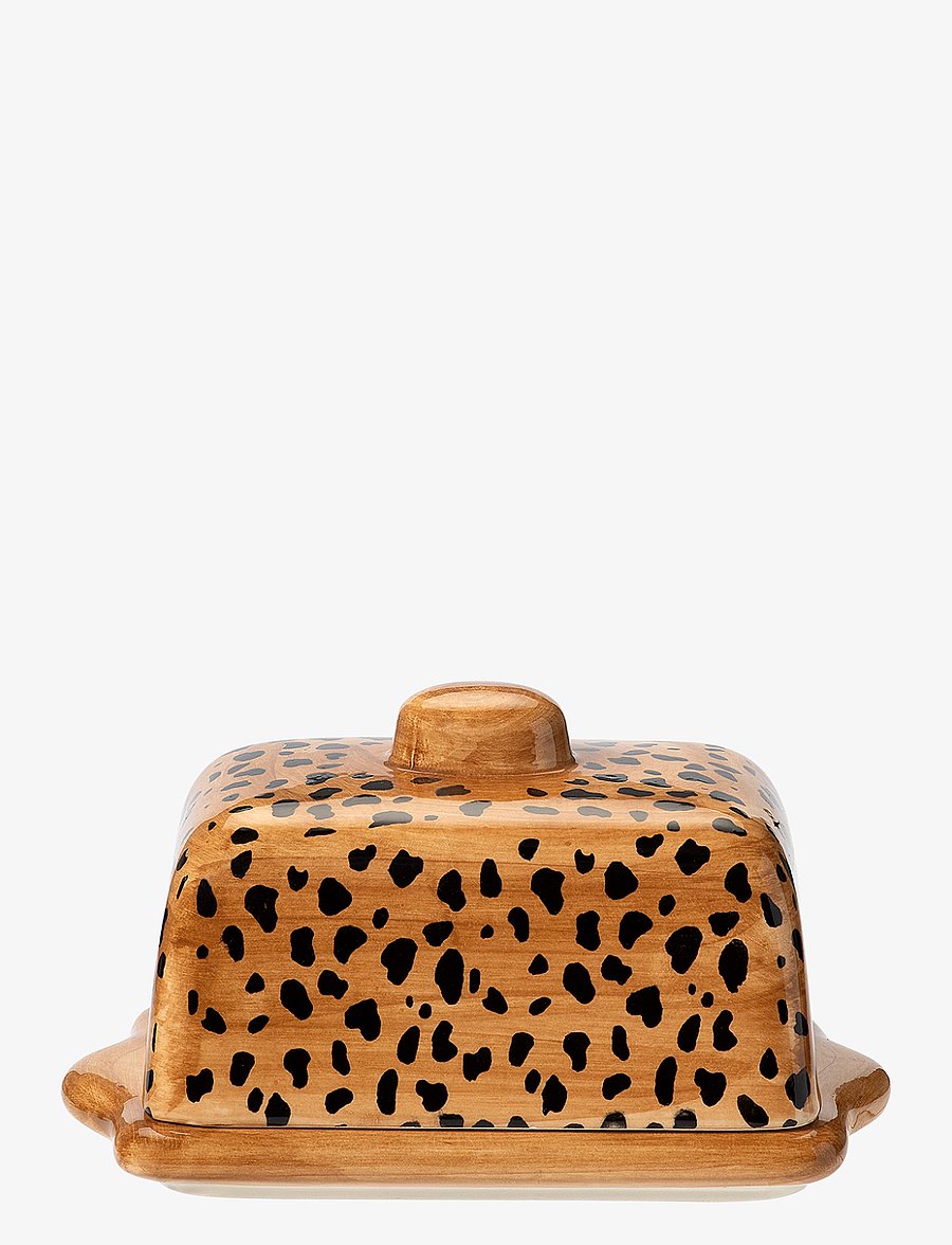 Anna + Nina - Leopard Butter Dish - võitoosid - brown - 1