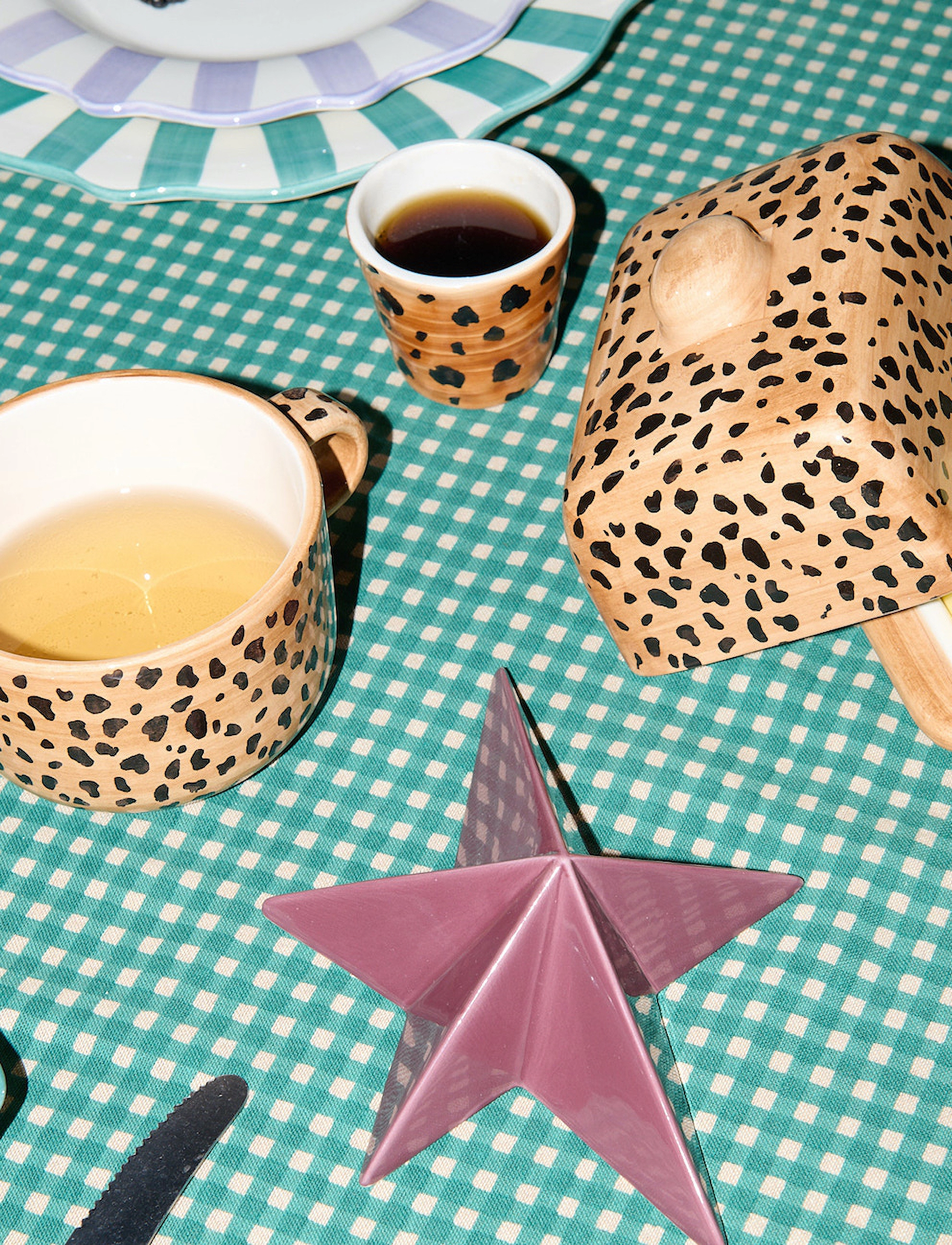 Anna + Nina - Leopard Butter Dish - smörbyttor - brown - 2