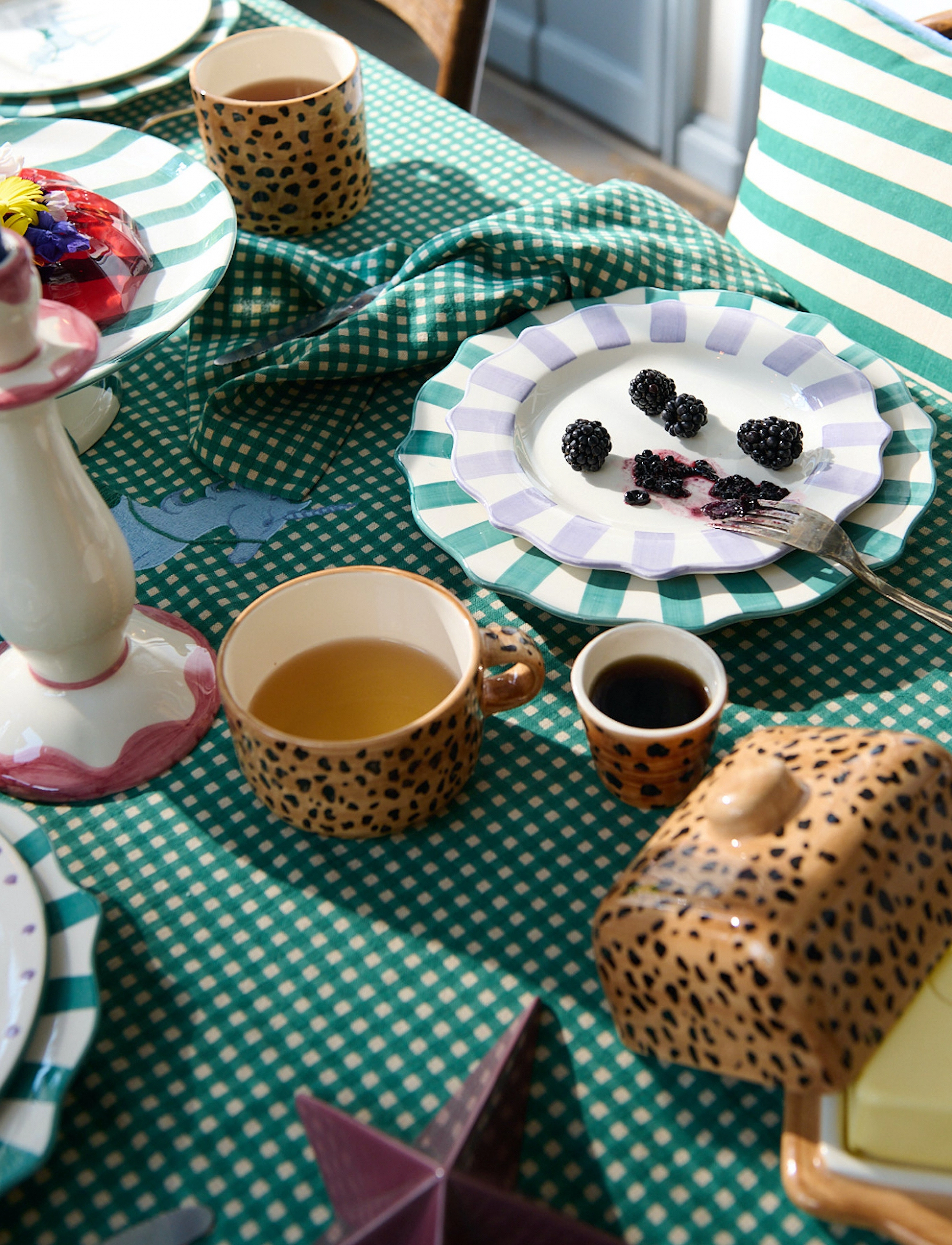 Anna + Nina - Leopard Butter Dish - smörbyttor - brown - 4