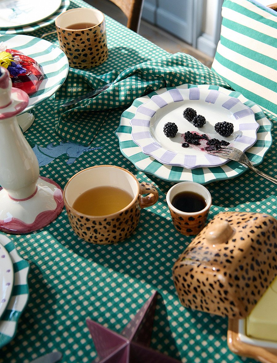 Anna + Nina - Leopard Butter Dish - võitoosid - brown - 4