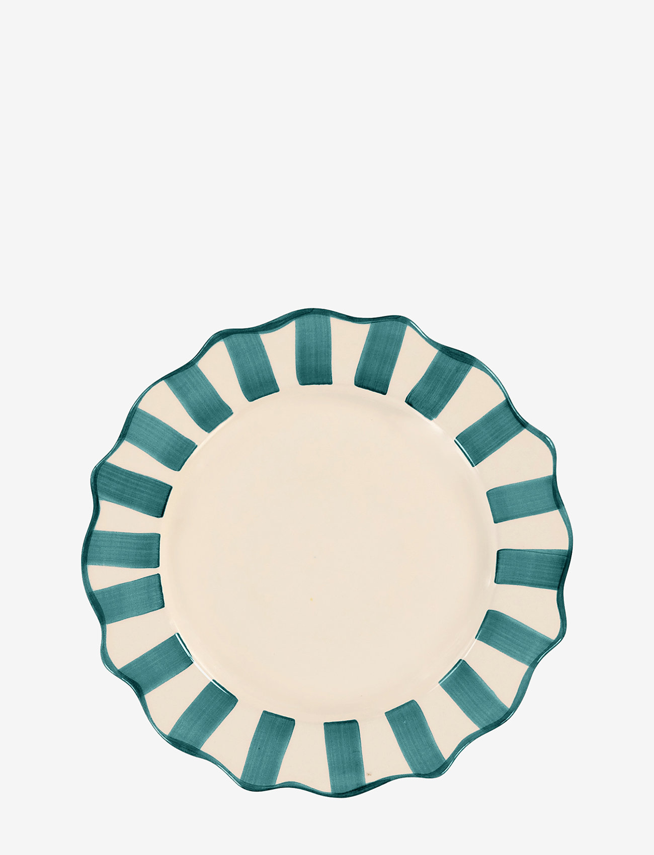 Anna + Nina - Pine Scalloped Dinner Plate - green - 1