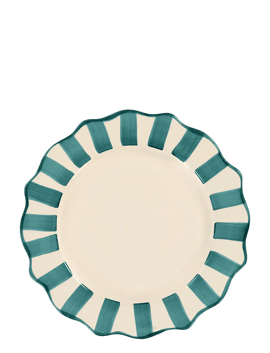 Anna + Nina - Pine Scalloped Dinner Plate - green - 1