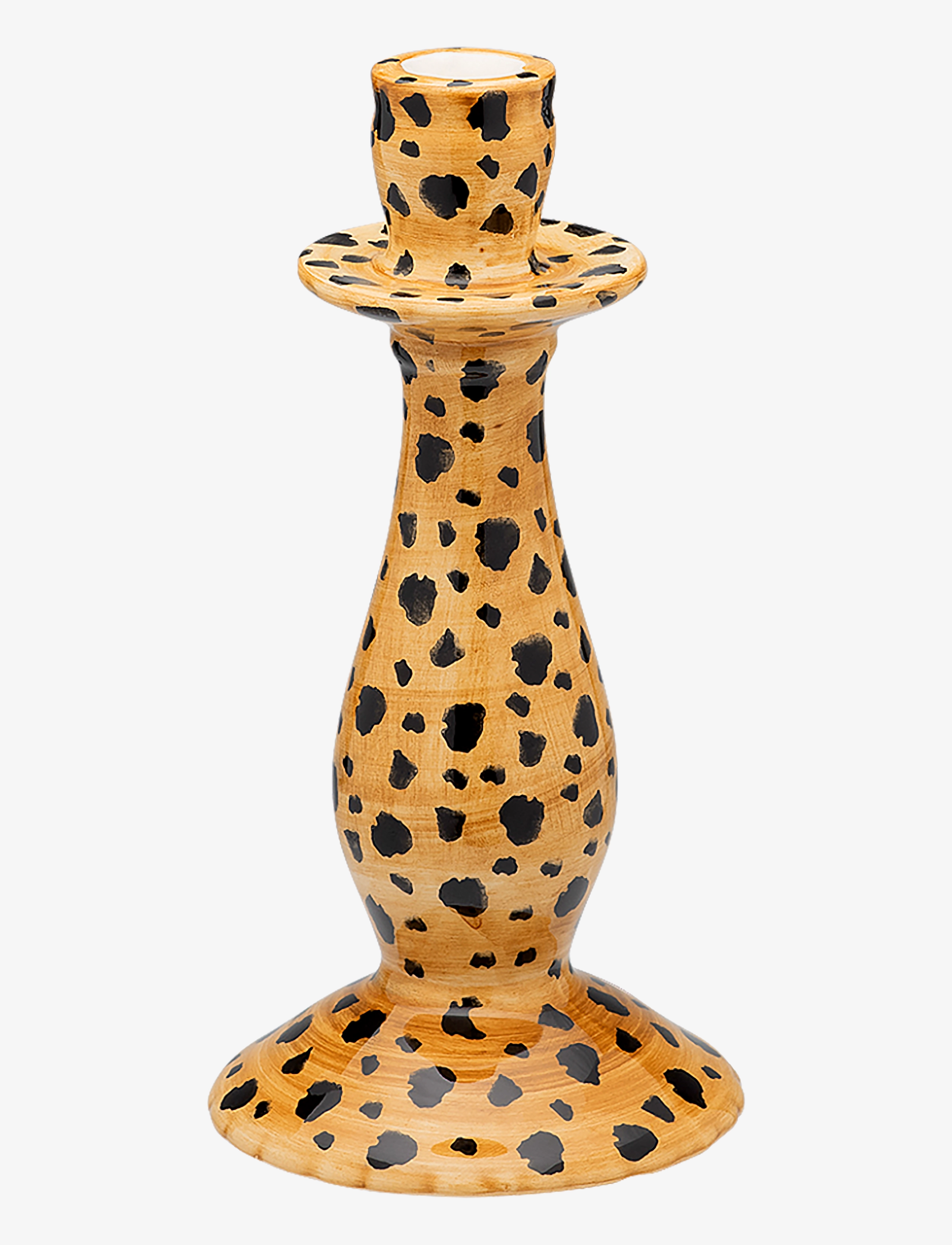 Anna + Nina Leopard Candle Holder, Lysestage, Brun, Str: H24CM