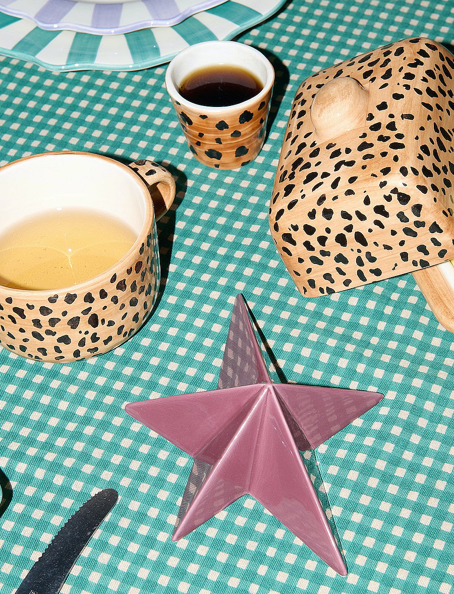 Anna + Nina - Leopard Espresso Cup - kaffetassen - brown - 0