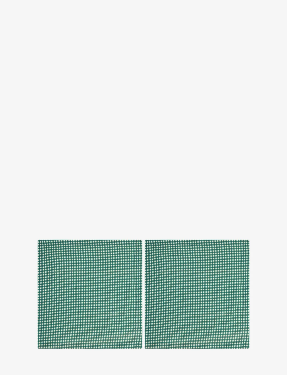 Anna + Nina - Gingham Napkin Set of 2 - stoffservietten - green - 0