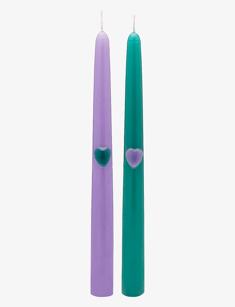Anna + Nina - Tough Love Green/Purple Candle Set of 2 - osta hinna alusel - multicolor - 0