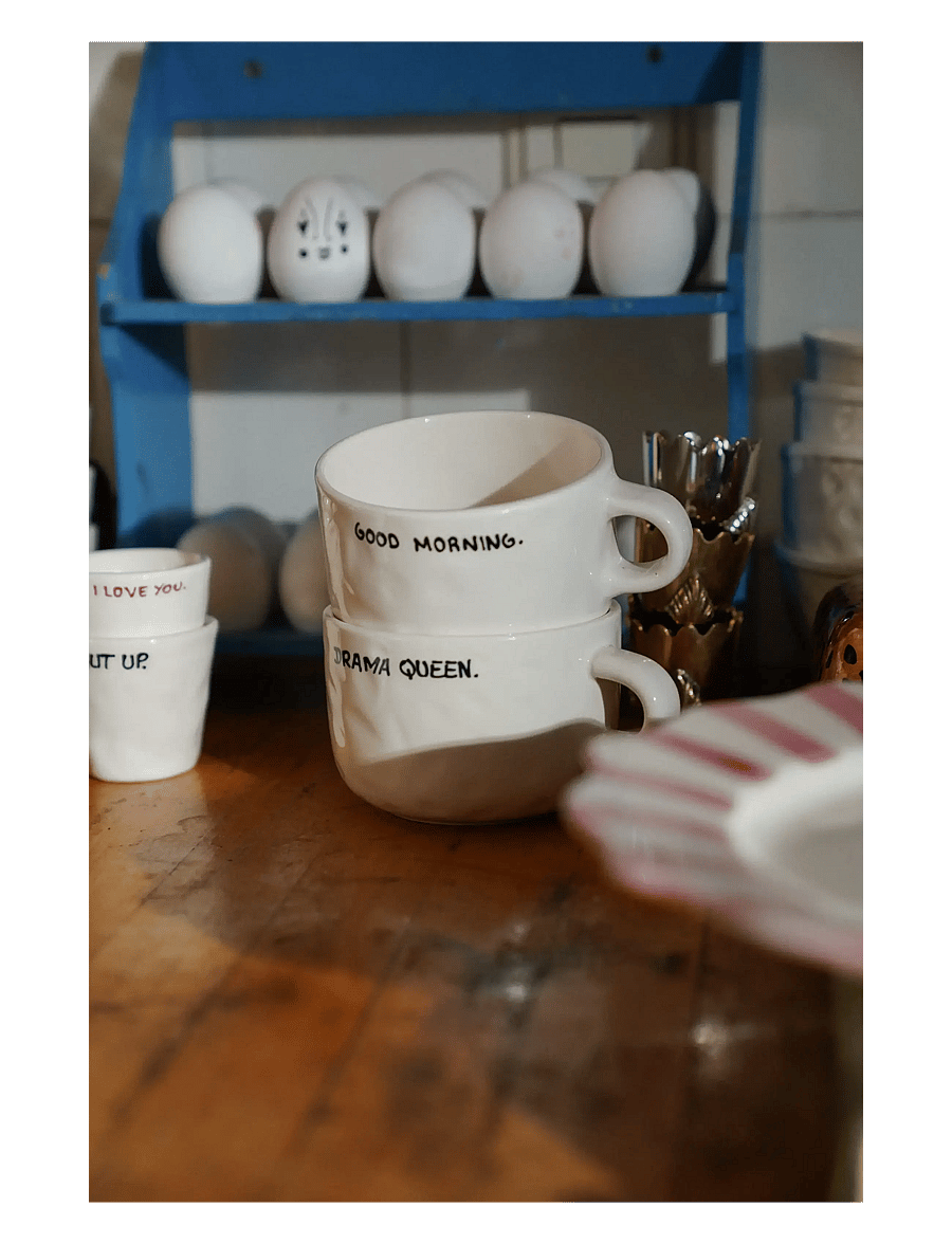 Anna + Nina - Drama Queen Cappuccino Mug - kohvitassid - multi coloured - 1