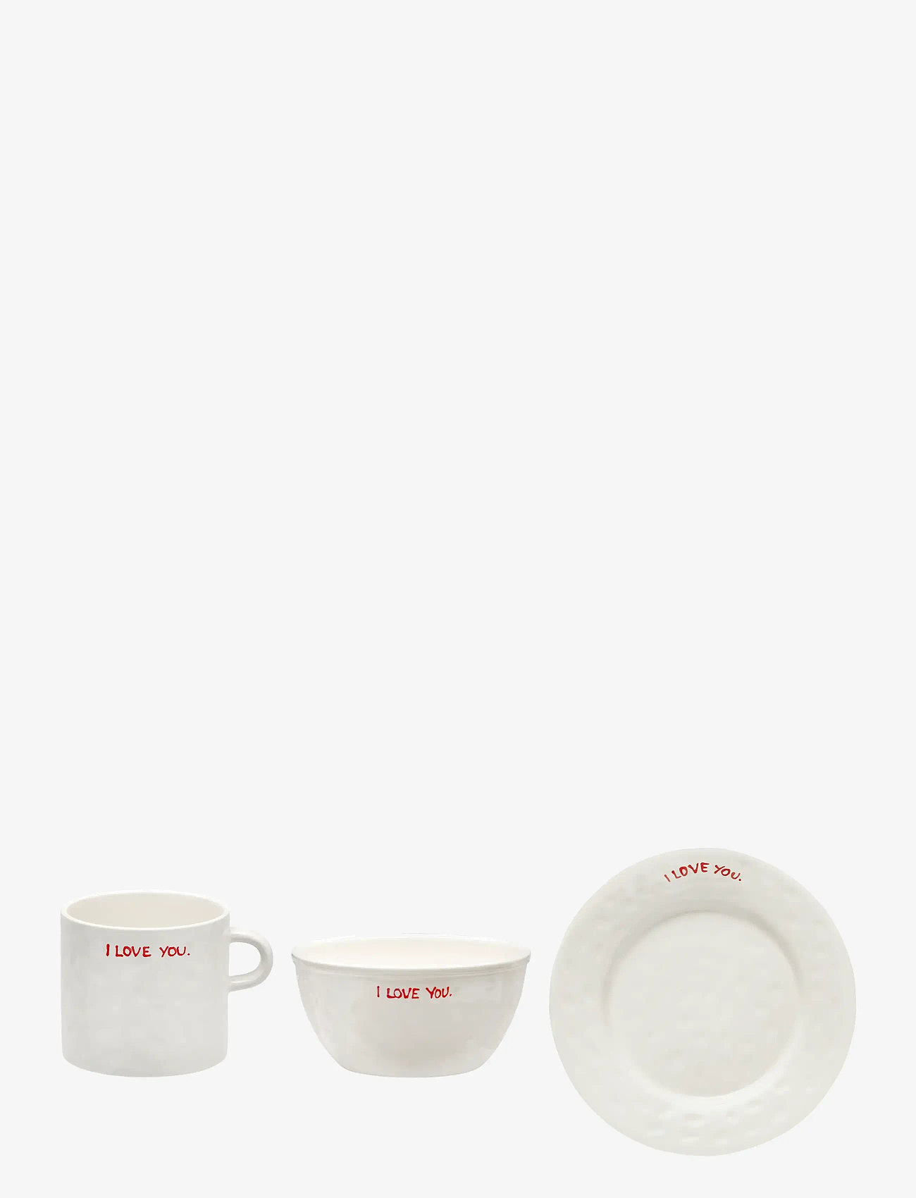 Anna + Nina - I Love You Breakfast Set - hommikusöögikausid - multi coloured - 1