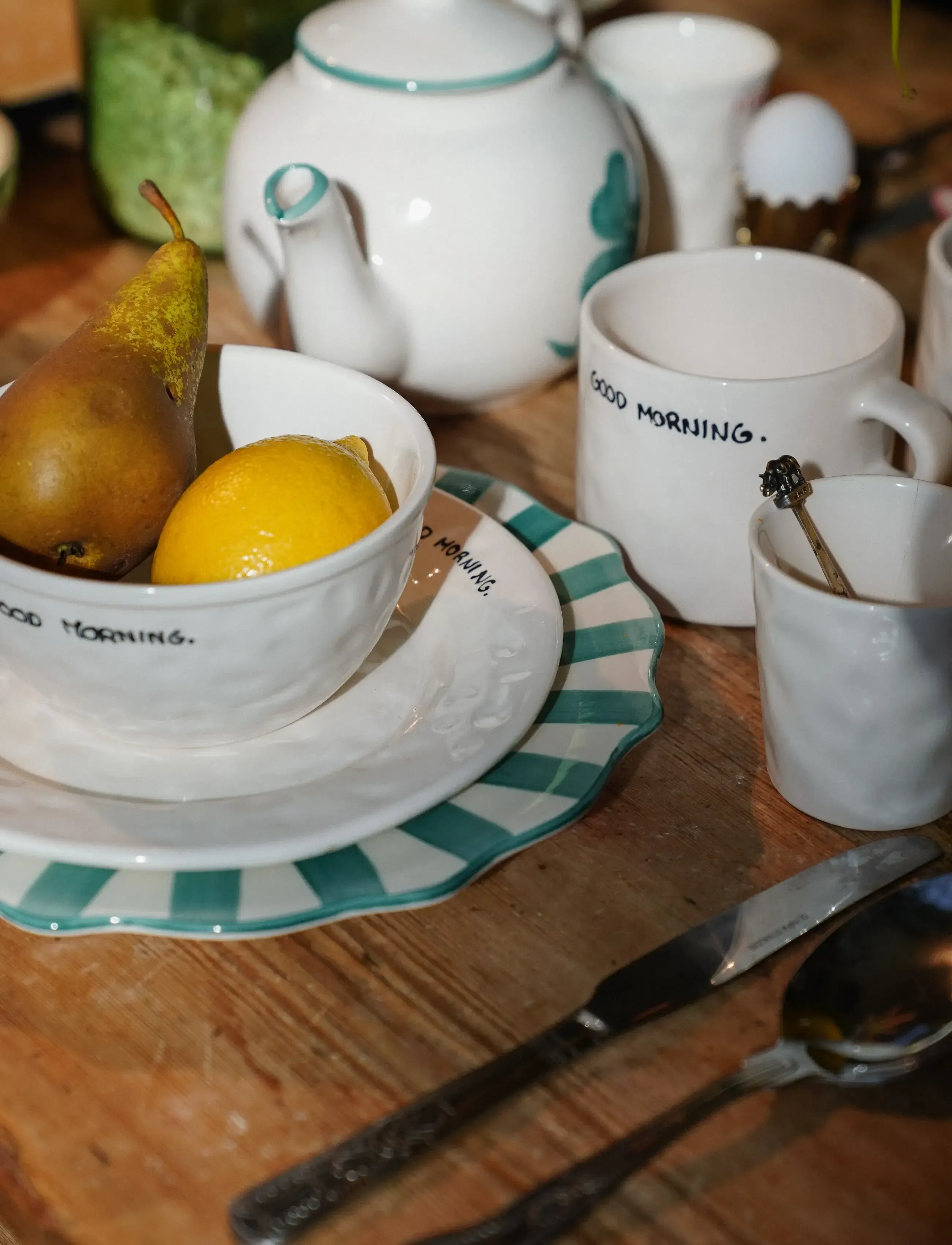 Anna + Nina Good Morning Breakfast Set, One Size, Plates, Weiß - Table Settings&sets, Homeware