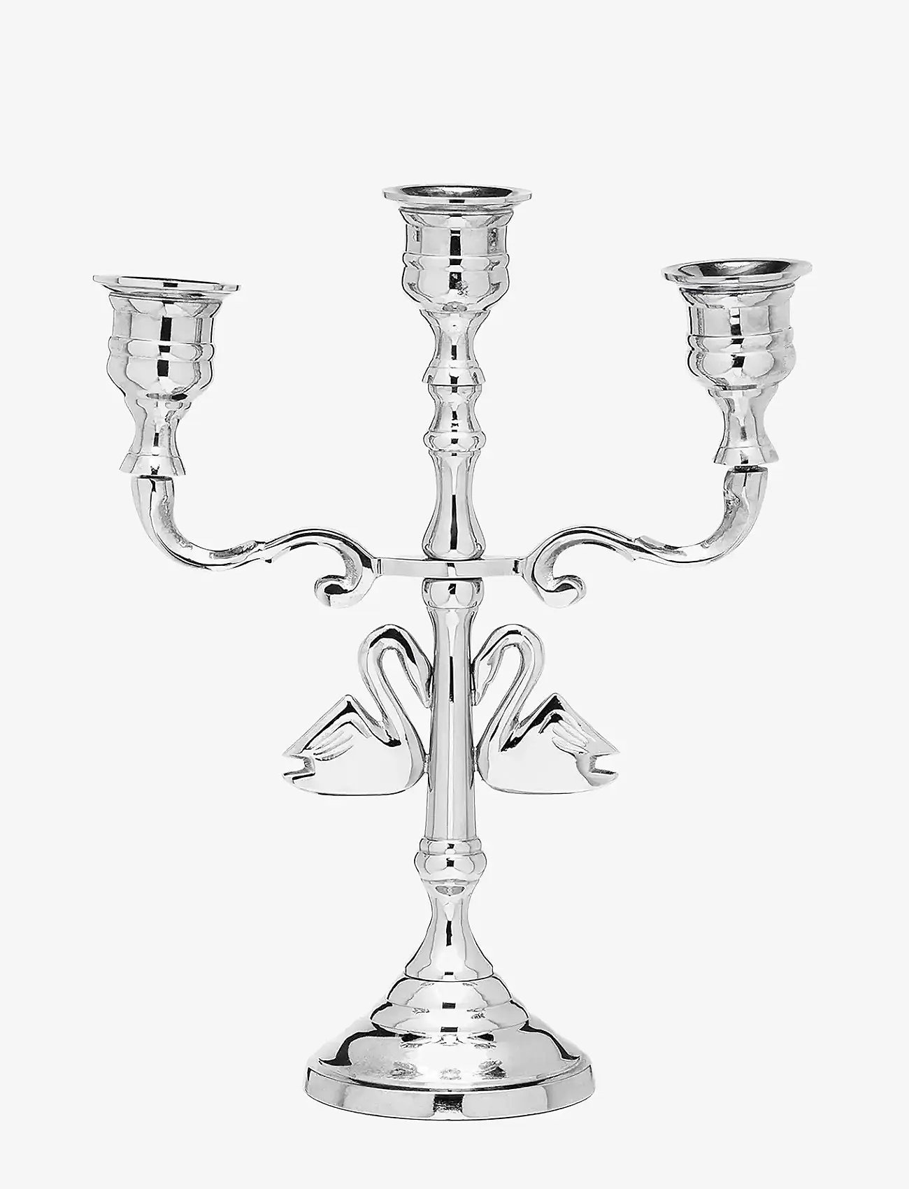 Anna + Nina - Argent Swans Candle Holder - køb efter pris - silver - 0