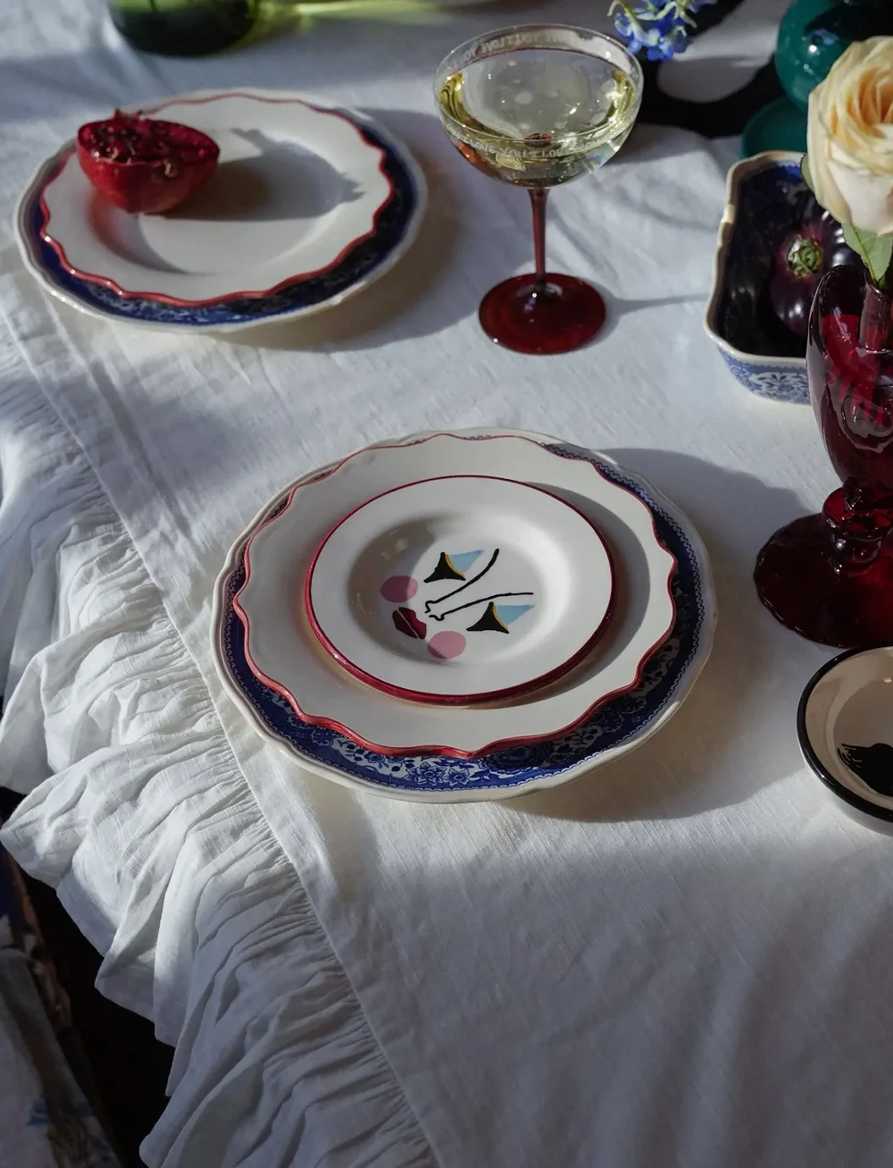 Anna + Nina - Pierrot Dessert Plate - köp efter pris - multicolour - 3