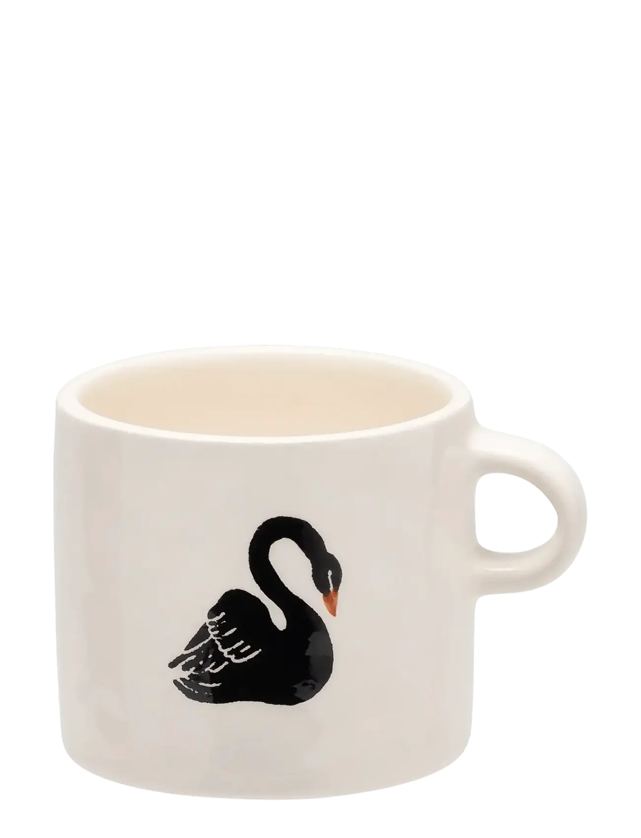 Anna + Nina Black Swan Mug - Anna + Nina - BLACK / cream