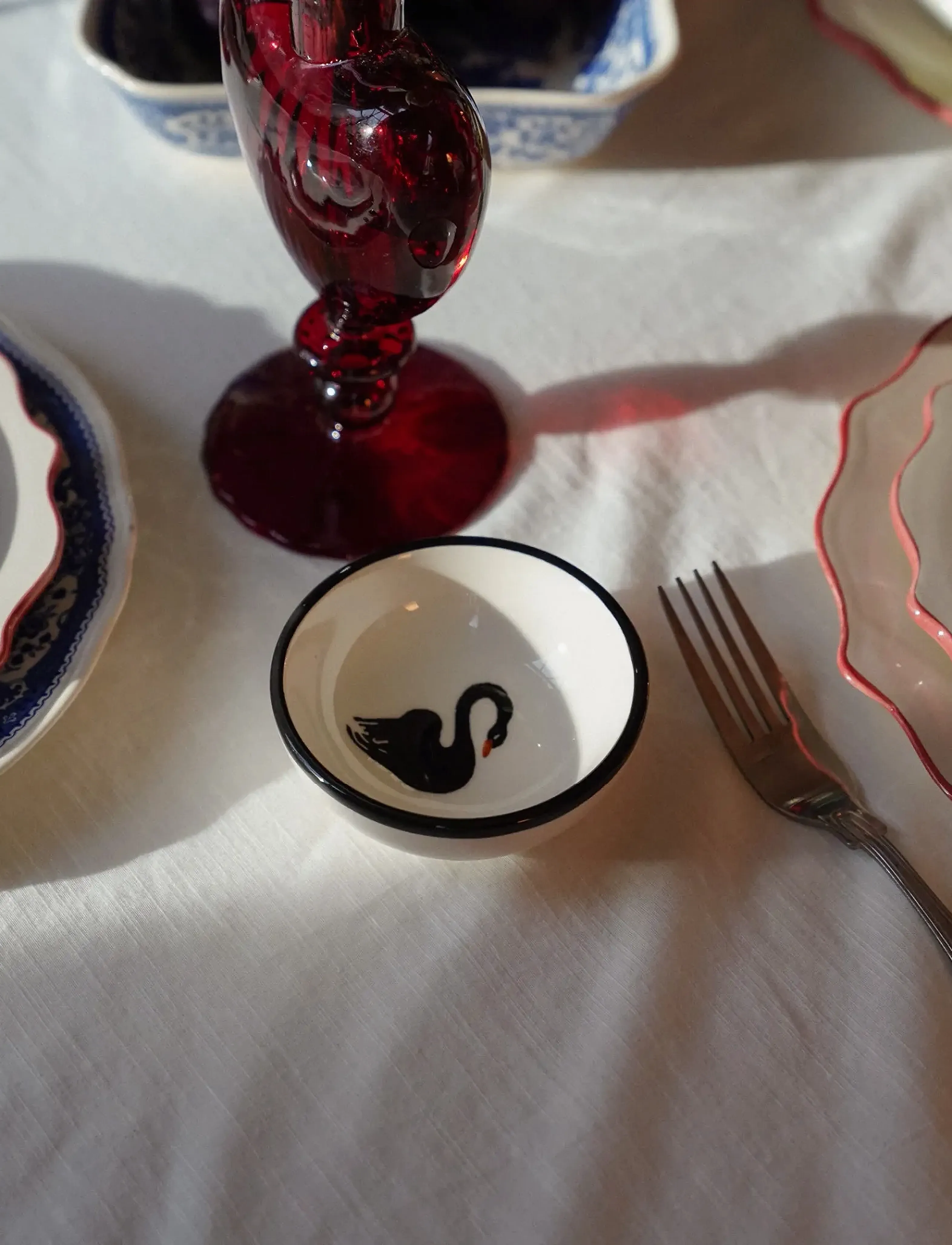 Anna + Nina - Black Swan Tapas Bowl - servierschalen - black - 0