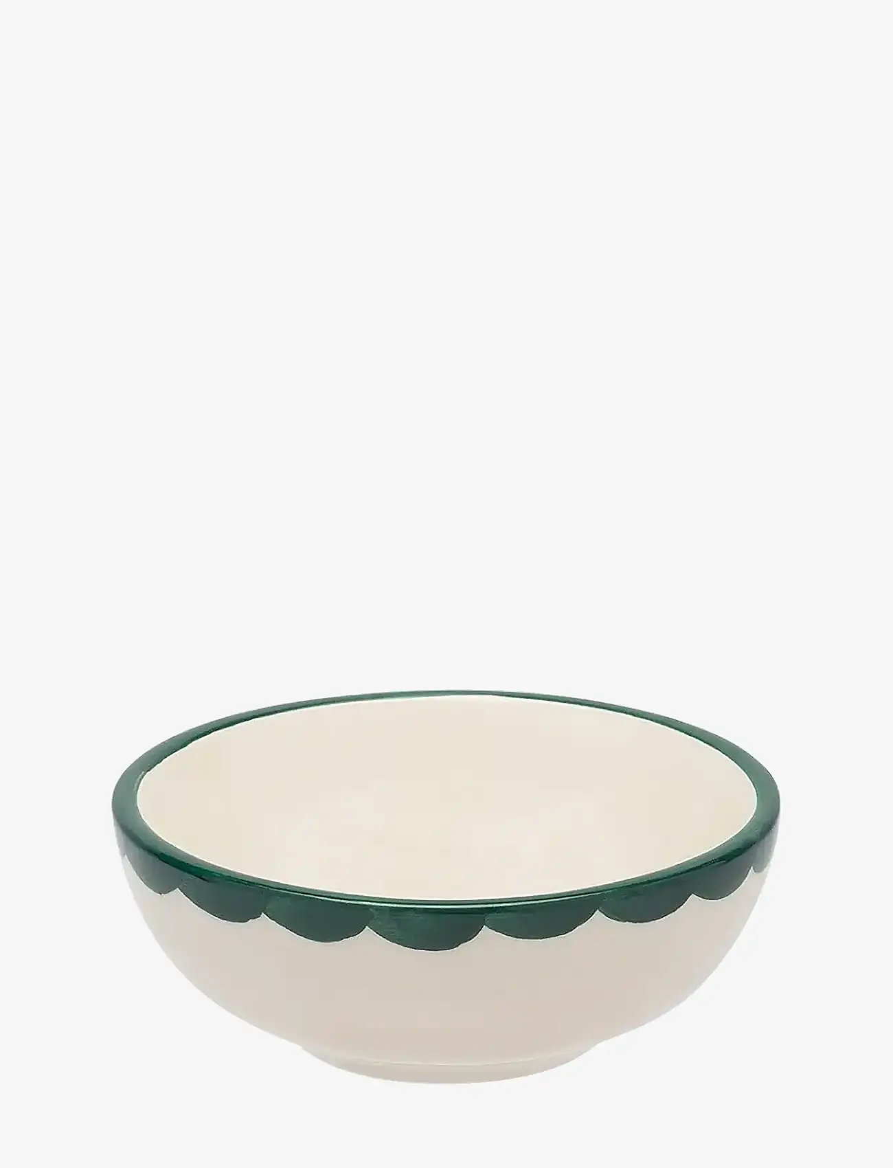 Anna + Nina - Peacock Trim Tapas Bowl - green - 0