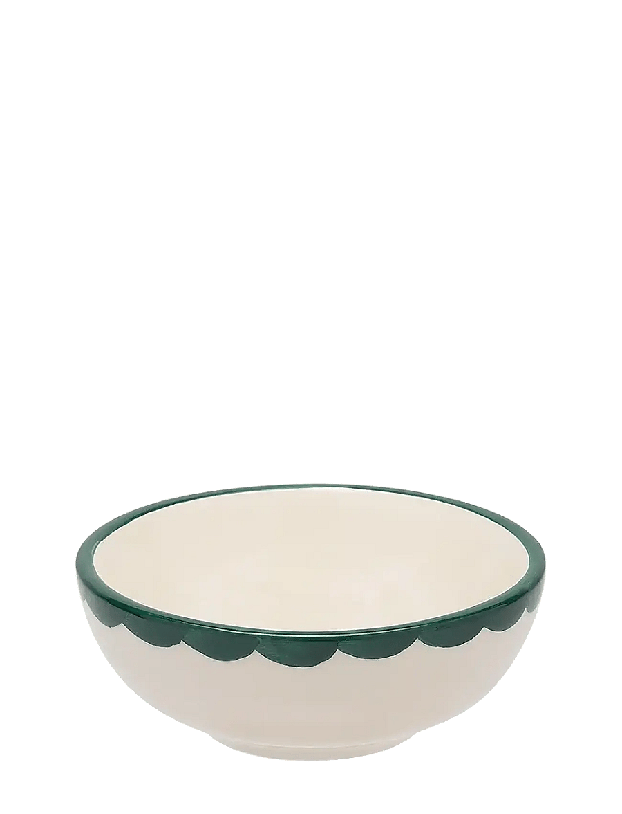 Anna + Nina - Peacock Trim Tapas Bowl - green - 0