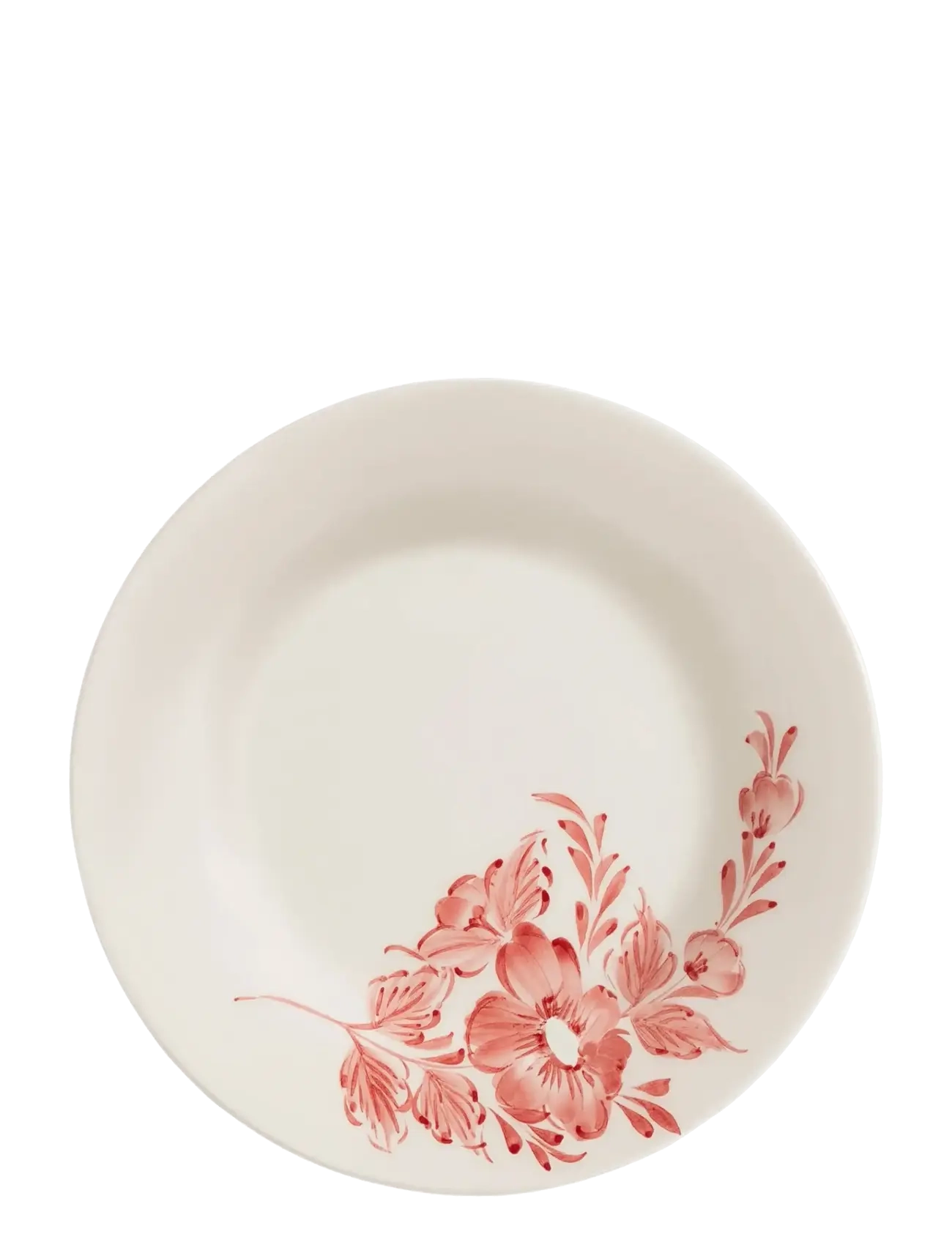 Anna + Nina Whimsical Rose Breakfast Plate, Small Plade, Pink, Str: Ø 22 CM