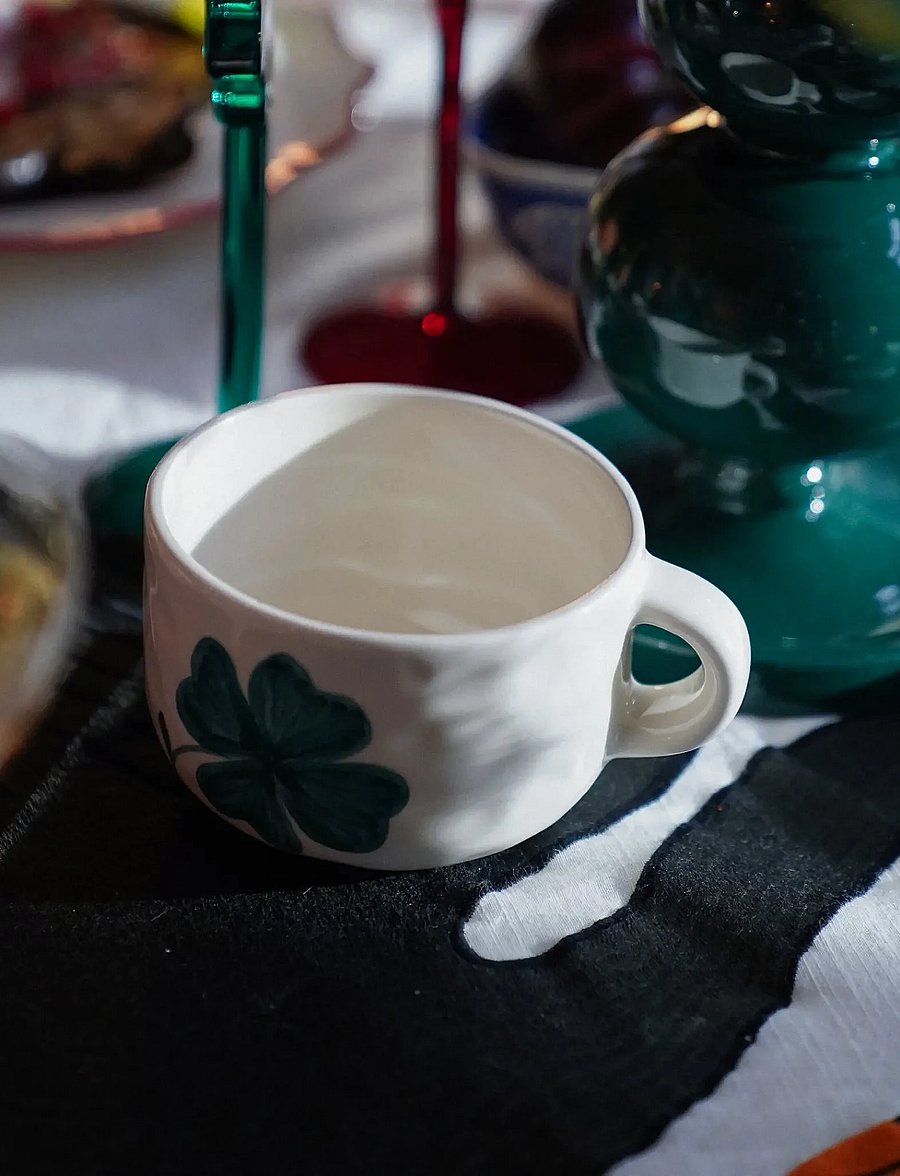 Anna + Nina - Shamrock Cappucino Mug - teetassid - green - 0
