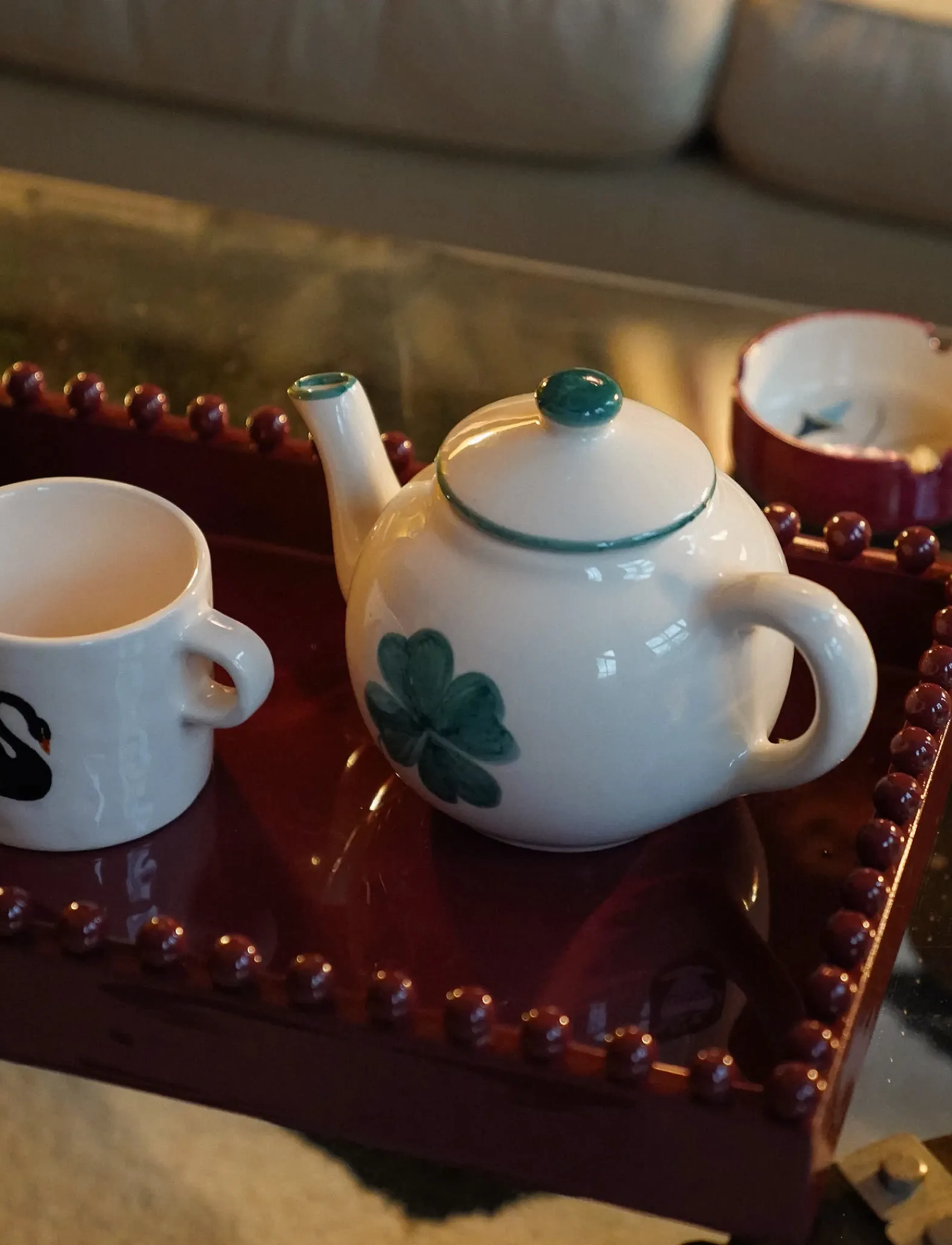 Anna + Nina Shamrock Tea Pot, 600 ml, Jugs & Carafes, Grün - Teapots, Homeware