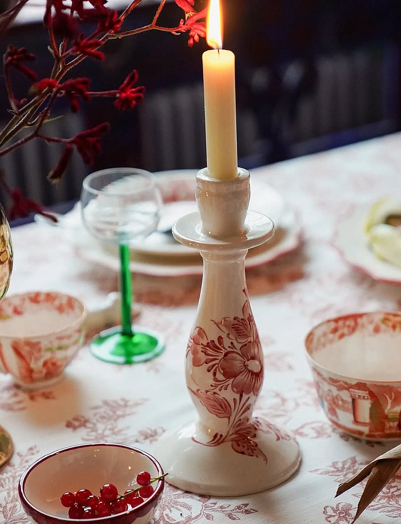 Anna + Nina - Whimsical Rose Candle Holder - Świeczniki - brown - 0