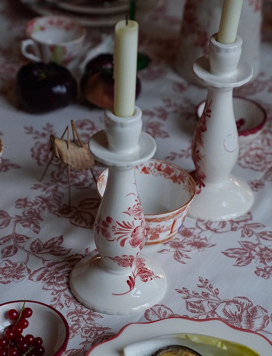 Anna + Nina - Whimsical Rose Candle Holder - kerzenständer - brown - 2