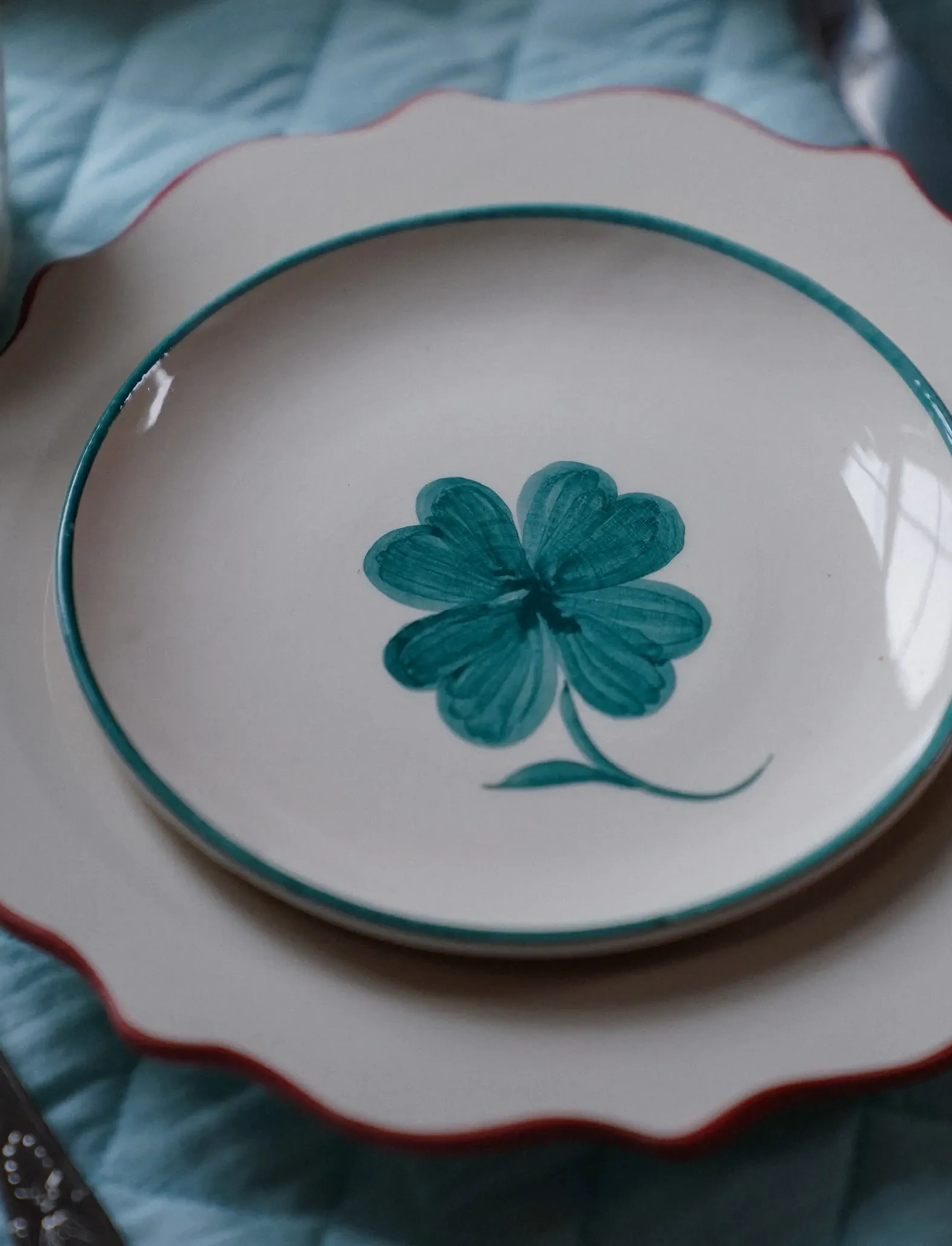 Anna + Nina - Shamrock Wall Decoration Plate - sienu dekori - green - 2