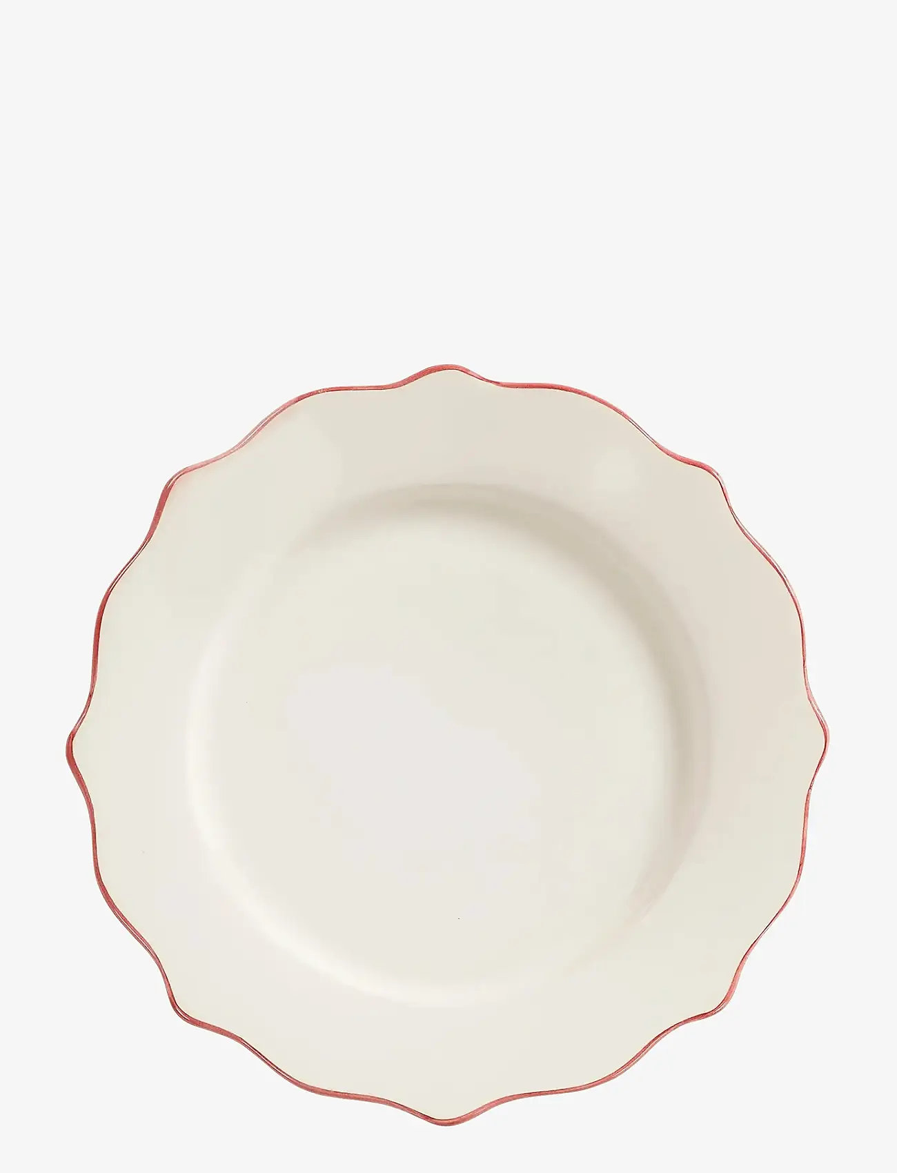 Anna + Nina - Carmine Scalloped Dinner Plate - speiseteller - red - 0