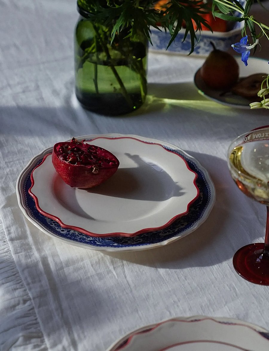 Anna + Nina - Carmine Scalloped Dinner Plate - madalaimad hinnad - red - 3