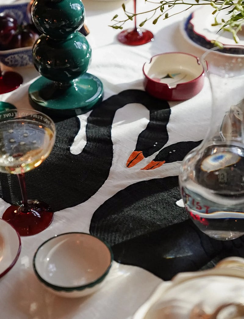 Anna + Nina - Black Swan Tablecloth - shop by price - multicolour - 1