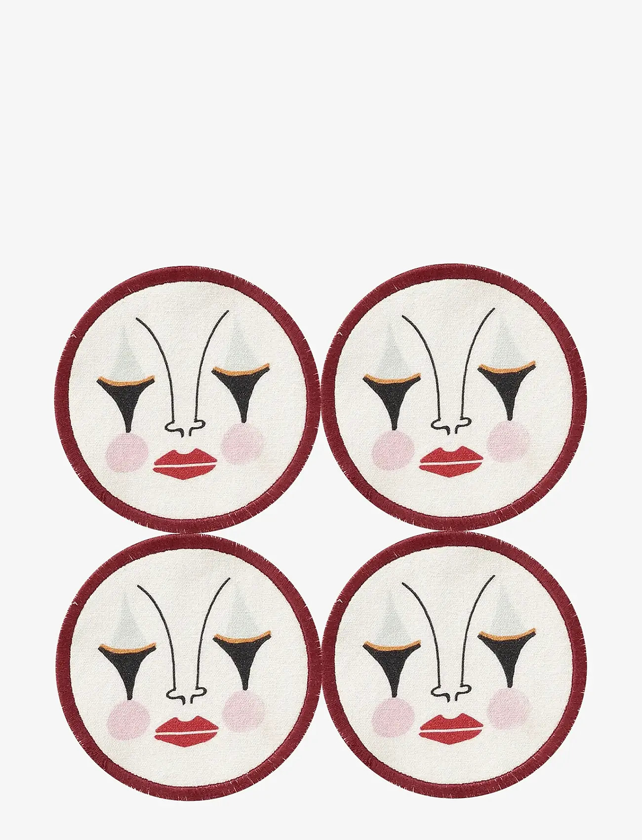 Anna + Nina - Pierrot Coaster Set of 4 - glasuntersetzer - multicolour - 1