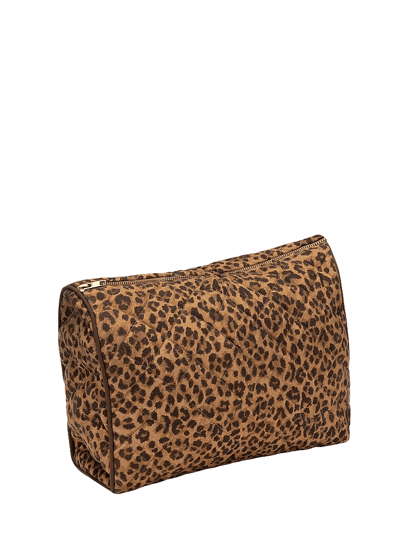 Anna + Nina - Leopard Quilted Wash Bag - kosmetiktaschen - multicolour - 1