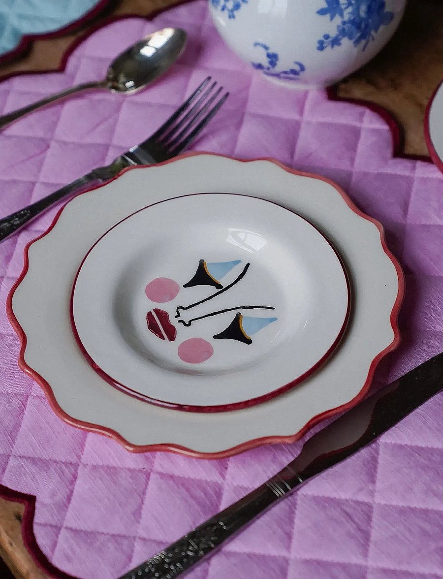 Anna + Nina - Cotton Candy Scalloped Placemat - multicolour - 1