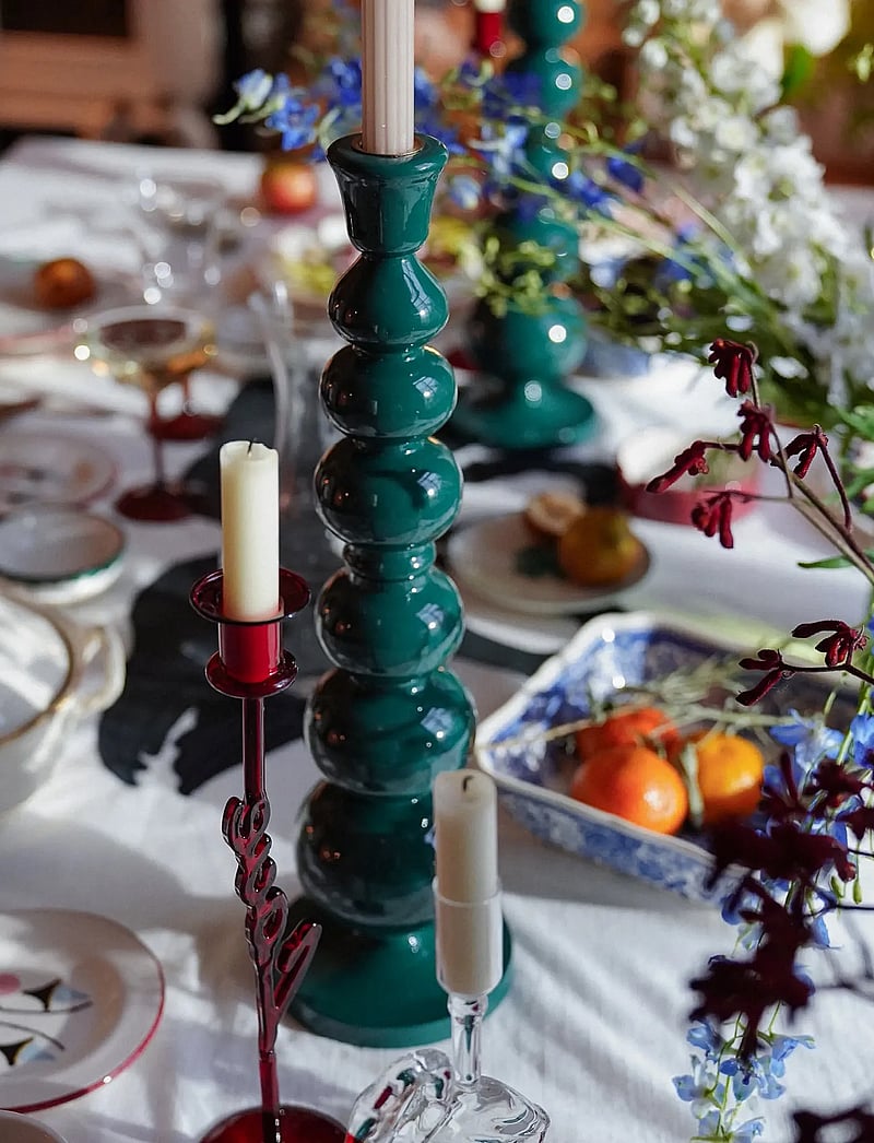 Anna + Nina - Pine Balloon Candle Holder - candlesticks - green - 3