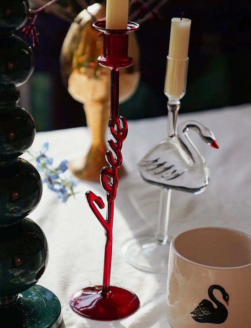 Anna + Nina - Carmine Love Candle Holder - küünlajalad - multicolour - 2