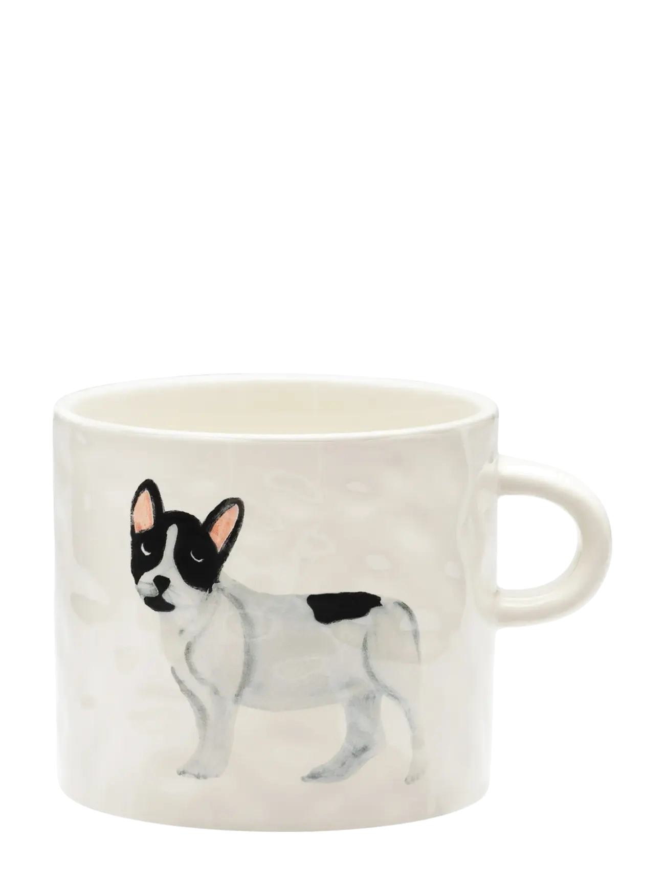 Anna + Nina French Bulldog Mug, Coffee Kop, Creme, Str: 355 ML