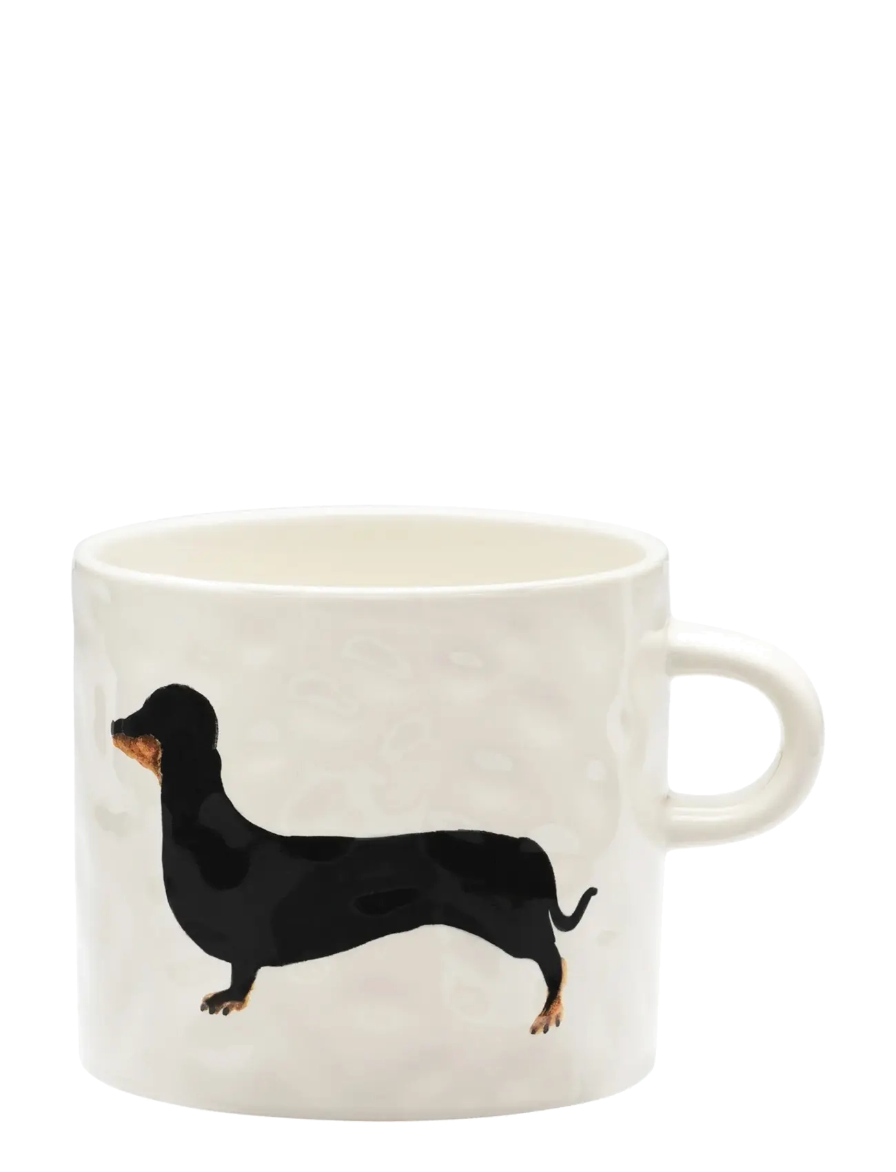 Anna + Nina Dachshund Mug, Coffee Kop, Creme, Str: 355 ML
