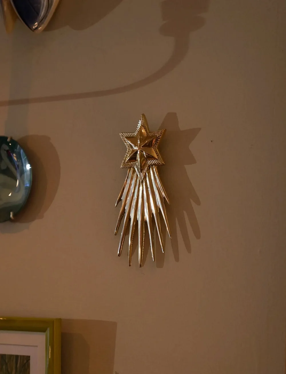 Anna + Nina - Wishing on a Christmas Star Wall Decoration - julpynt - gold - 1