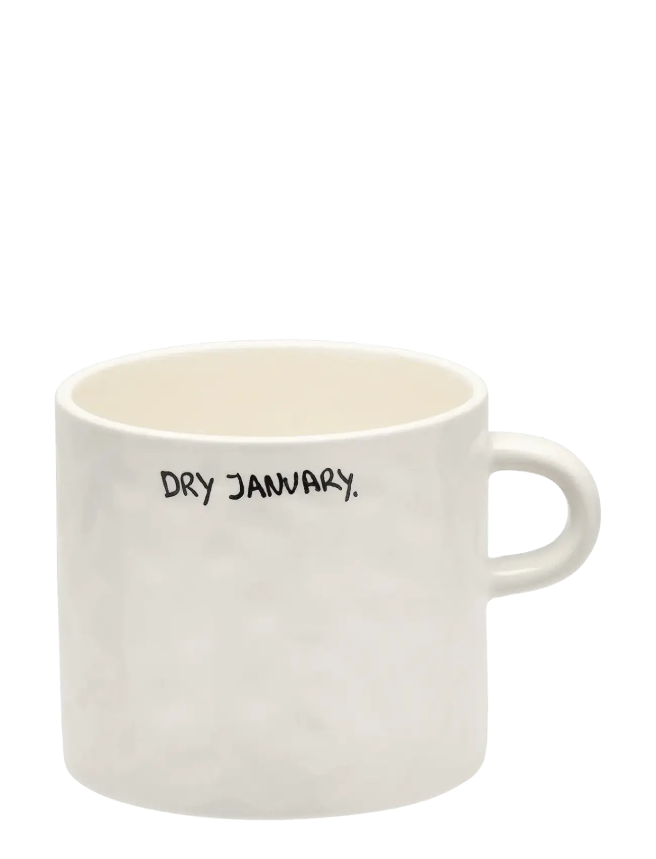 Anna + Nina Dry January Mug - Coffee Universe - BLACK / white