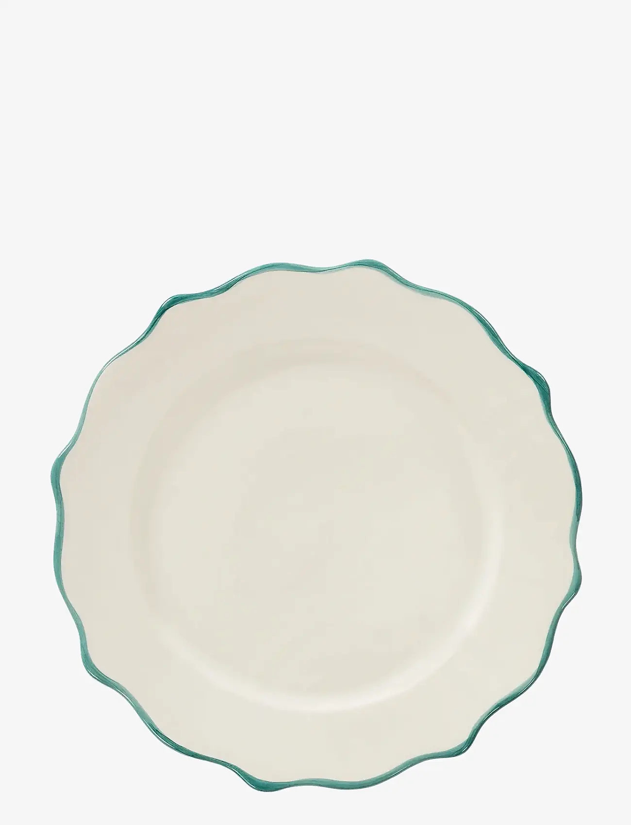Anna + Nina - Forest Scalloped Dinner Plate - green - 0