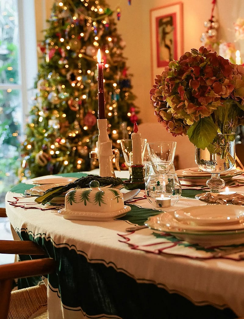 Anna + Nina - Christmas Forest Butter Dish - die niedrigsten preise - green - 2