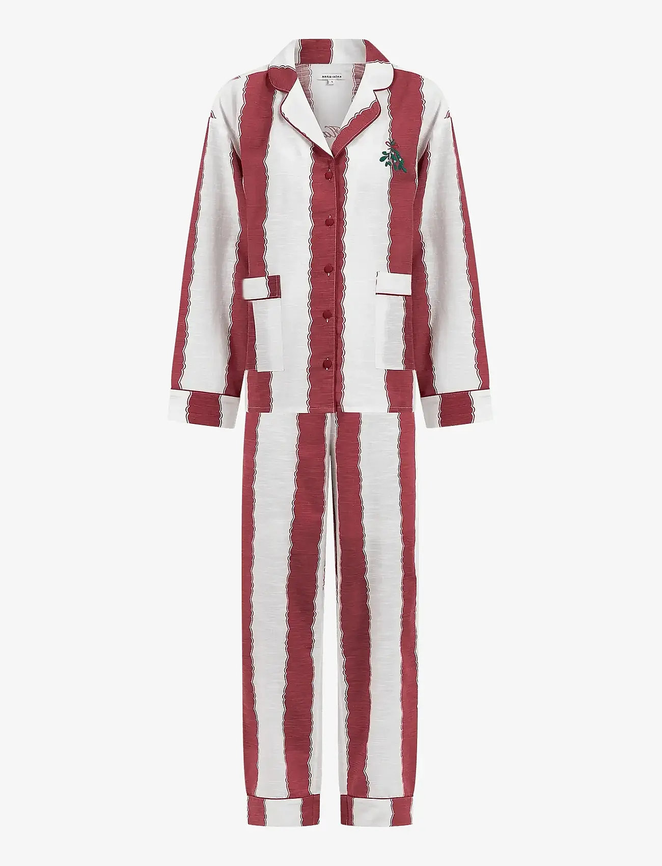 Anna + Nina - Merry Hangover Stripey Pyjama - pyjamas - multicolor - 1