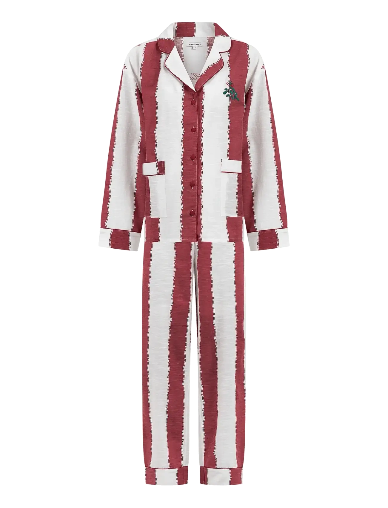 Anna + Nina Merry Hangover Stripey Pyjama - Unterwäsche - MULTICOLOR / red