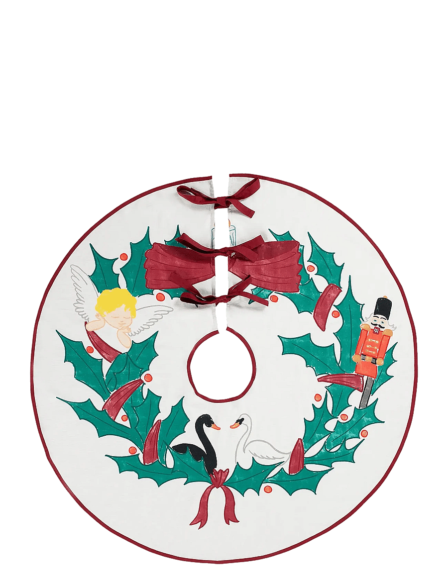 Anna + Nina - Christmas Wreath Tree Skirt - multicolor - 0