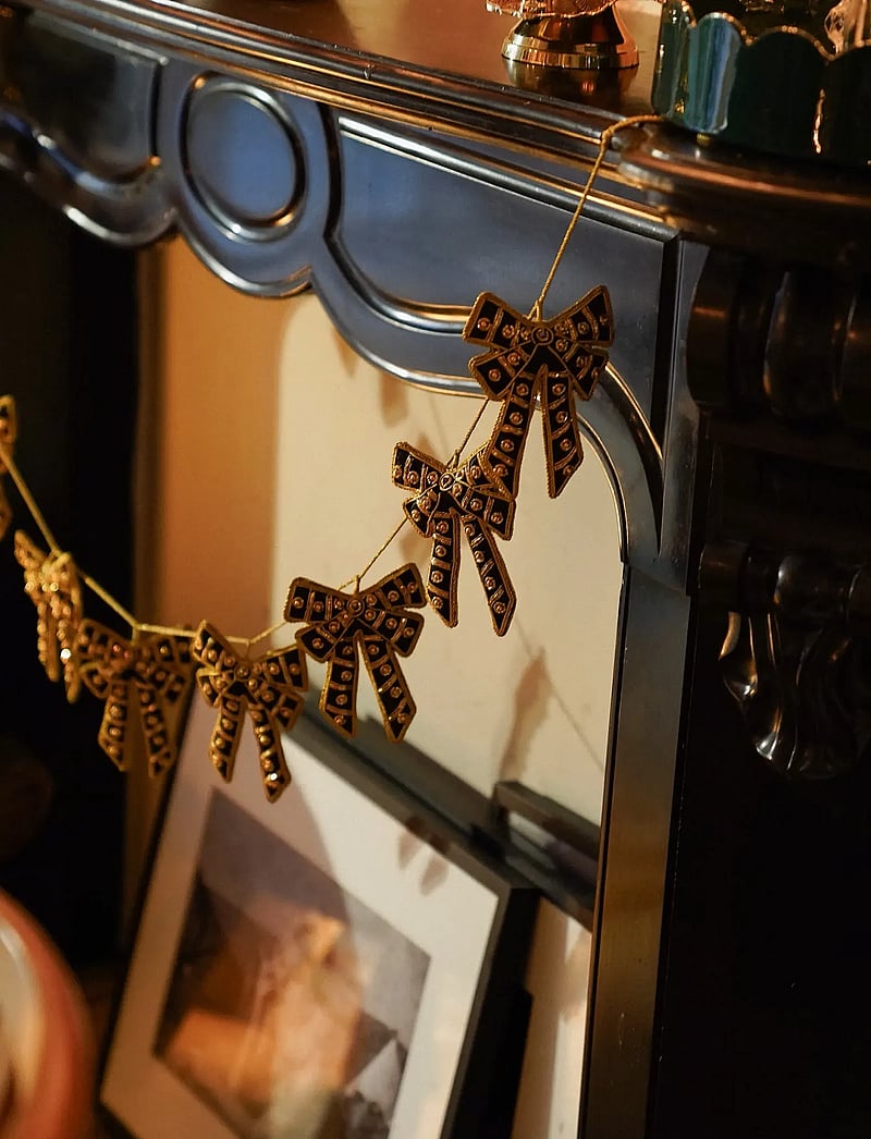 Anna + Nina - Regal Bow Garland - juldekorationer - black - 1