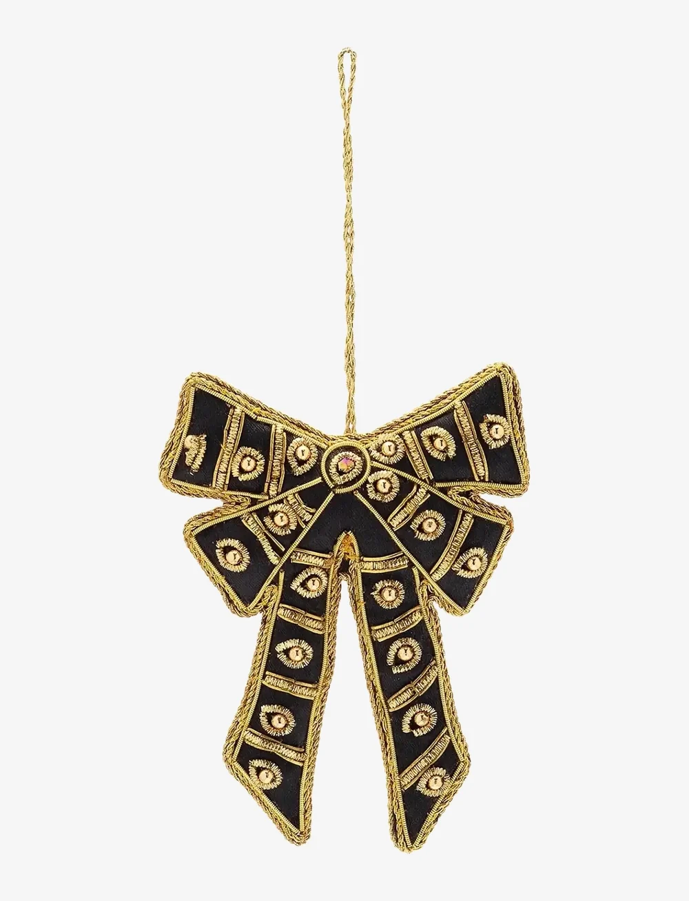 Anna + Nina - Regal Bow Ornament - julgranspynt - black - 0