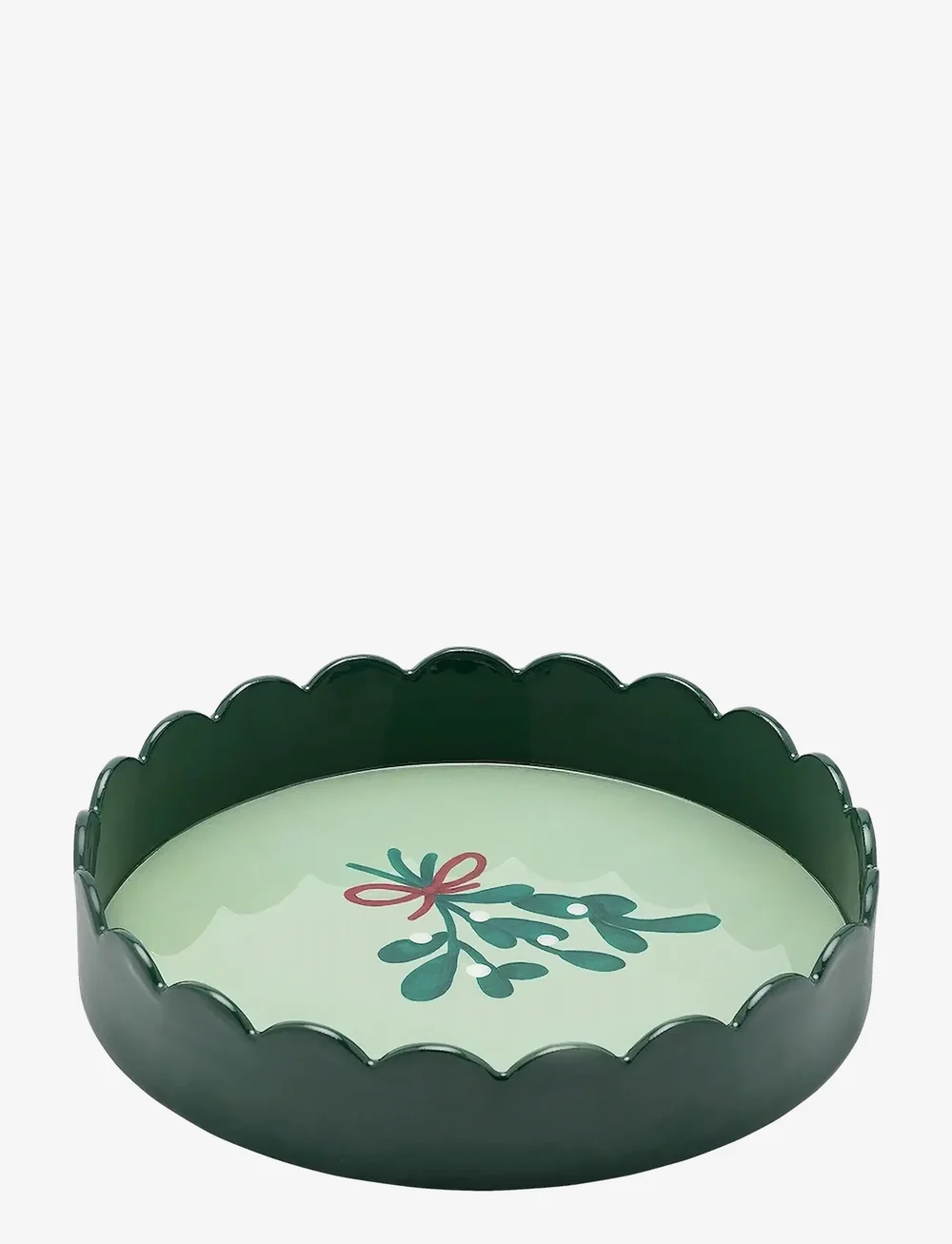 Anna + Nina - Mistletoe Tray - juldukning - green - 0